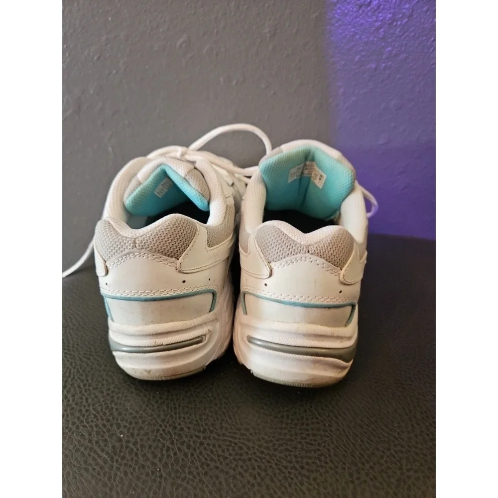 Vionic Walker Shoes Womens Size 10 Leather Athletic white/blue Ex.Condition (S25
